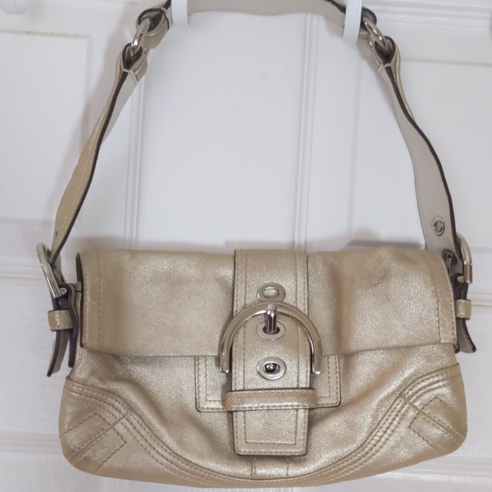 Coach Sparkling soft gold purse *limited edition*